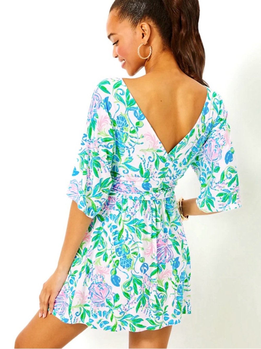New Lilly Pulitzer Parigi Knit Skort Romper Resort White Just A Pinch Size L - Picture 2 of 7
